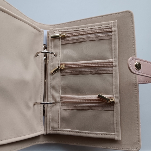 New Vlando Travel Jewelry Organizer Book Binder Dusty Blush Pink 8" x 6" - Picture 5 of 11